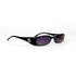 Lunettes Chanel 3094 c.860 vues en perspective latérale, monture noire et verres violets