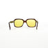lunettes vintage carrées verres jaunes vue dessus