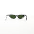 Lunettes de soleil œil-de-chat noires à motif graphique