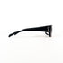 Vue de profil des lunettes de soleil Yves Saint Laurent noires avec branches épaisses