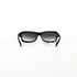 Vue frontale des lunettes YSL vintage noires rectangulaires avec verres dégradés