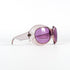 Lunettes rétro rose transparent – vue de profil