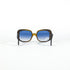 Vue latérale gauche des lunettes Dior vintage en acétate brun, avec embout de branche arrondi