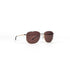 vue trois-quarts des lunettes de soleil vintage L’Amy en métal bicolore