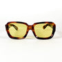 Lunettes vintage écaille à verres jaunes vue de face