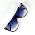 Monture lunettes vintage bleu modèle T.m, vue de dessus