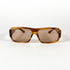 Vue de face des lunettes Jean Paul Gaultier SJP 650, monture rectangulaire havane