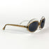 Lunettes de soleil vintage Maison Salanson monture ronde transparente vue de face