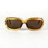 Vue de face des lunettes Dior vintage montrant la forme carrée arrondie