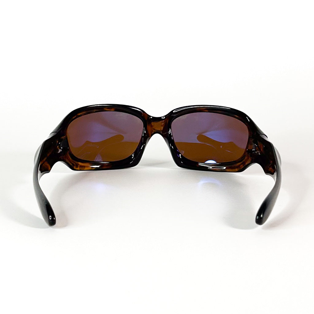 Oakley lunettes vintage écaille, profil des branches marron