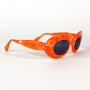 face ovale lunettes vintage alain mikli orange