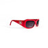 Dolce & Gabbana DG 4008-B rouge, vue 3/4 montrant le logo DG strass sur la branche.