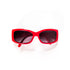 Plat dos Dolce & Gabbana DG 4008-B rouge laqué vue revers, marquages branche visibles.